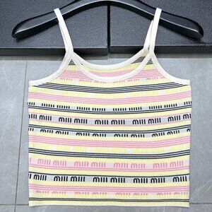 Miu Miu Women's Sports Casual Fashion Short Tank Top